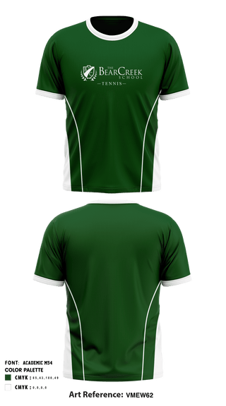 Short Sleeve Performance Shirt, The Bear Creek Upper School Tennis, Tennis, Teamtime, Team time, sublimation, custom sports apparel, team uniforms, spirit wear, spiritwear, sports uniforms, custom shirts, team store, custom team store, fundraiser sports, apparel fundraiser