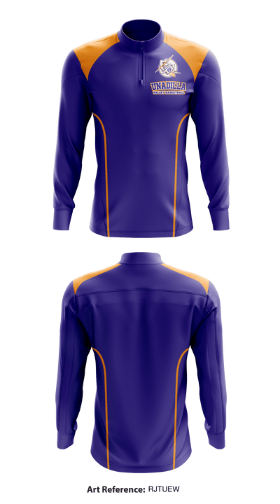 Unadilla Valley Central High School basketball 55220617 Quarter Zip Jacket - 1