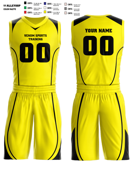Basketball Uniform, Venom Sports Training, Men's Basketball, Teamtime, Team time, sublimation, custom sports apparel, team uniforms, spirit wear, spiritwear, sports uniforms, custom shirts, team store, custom team store, fundraiser sports, apparel fundraiser