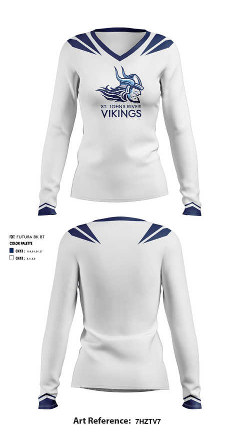 Women's Long Sleeve Vneck Shirt, Saint Johns River State College Women's Volleyball, Women's Volleyball, Teamtime, Team time, sublimation, custom sports apparel, team uniforms, spirit wear, spiritwear, sports uniforms, custom shirts, team store, custom team store, fundraiser sports, apparel fundraiser