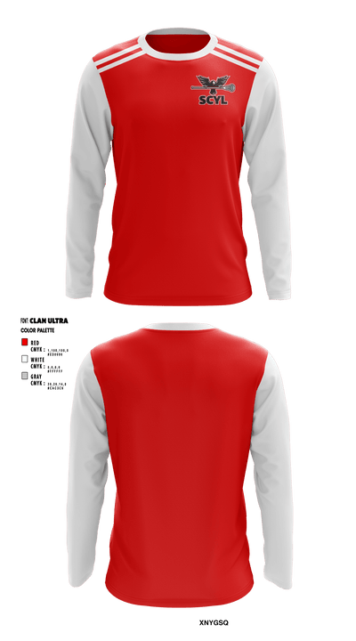 Smyrna/Clayton Youth Lacrosse 17819738 Long Sleeve Performance Shirt - 1