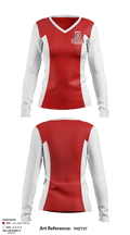 Durfee High School Cheer 55931671 Women's Long Sleeve V-neck Shirt - 1