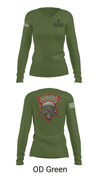 Women's Long Sleeve Vneck Shirt, , Army, Teamtime, Team time, sublimation, custom sports apparel, team uniforms, spirit wear, spiritwear, sports uniforms, custom shirts, team store, custom team store, fundraiser sports, apparel fundraiser