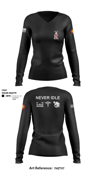 Women's Long Sleeve Vneck Shirt, 120th Engineers, , Teamtime, Team time, sublimation, custom sports apparel, team uniforms, spirit wear, spiritwear, sports uniforms, custom shirts, team store, custom team store, fundraiser sports, apparel fundraiser
