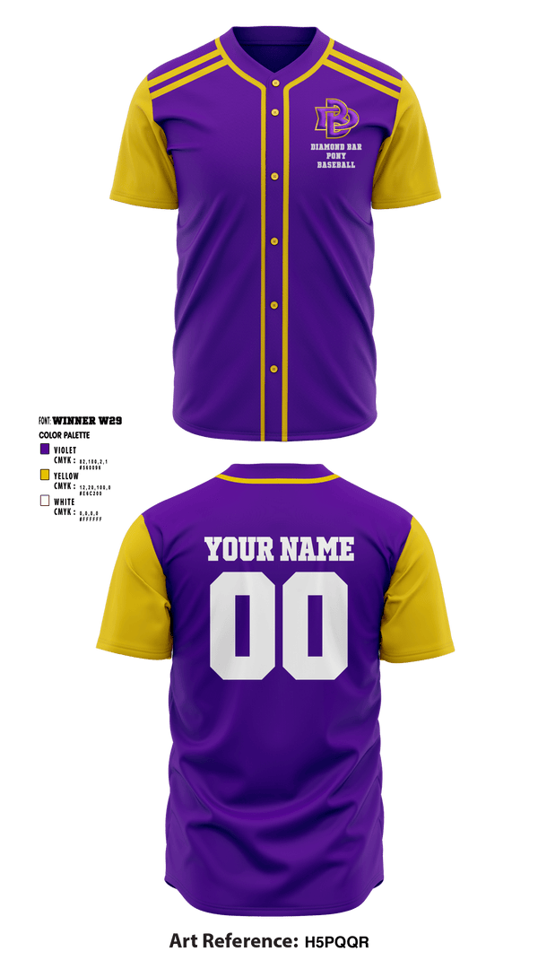 Full Button Baseball Jersey, Diamond Bar Pony Baseball, Baseball, Teamtime, Team time, sublimation, custom sports apparel, team uniforms, spirit wear, spiritwear, sports uniforms, custom shirts, team store, custom team store, fundraiser sports, apparel fundraiser