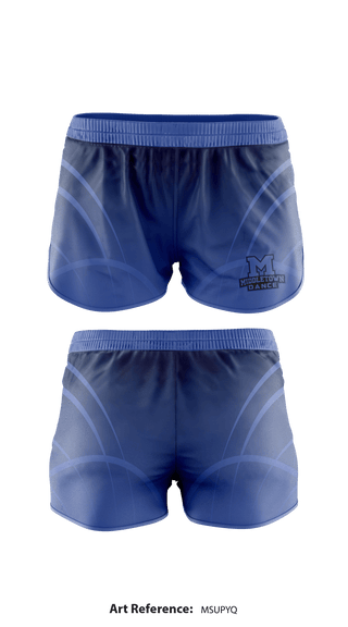 Women's Shorts, Middletown High School Dance, School Spirit Store, Teamtime, Team time, sublimation, custom sports apparel, team uniforms, spirit wear, spiritwear, sports uniforms, custom shirts, team store, custom team store, fundraiser sports, apparel fundraiser