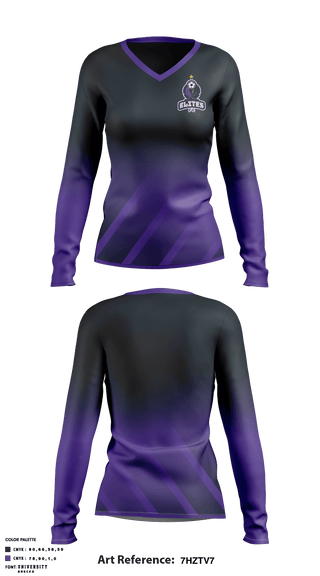 Women's Long Sleeve Vneck Shirt, Mile High Elites FC, Men's Soccer, Teamtime, Team time, sublimation, custom sports apparel, team uniforms, spirit wear, spiritwear, sports uniforms, custom shirts, team store, custom team store, fundraiser sports, apparel fundraiser