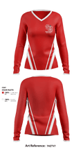 Santa Maria High School Softball 20392593 Women's Long Sleeve V-neck Shirt - 1