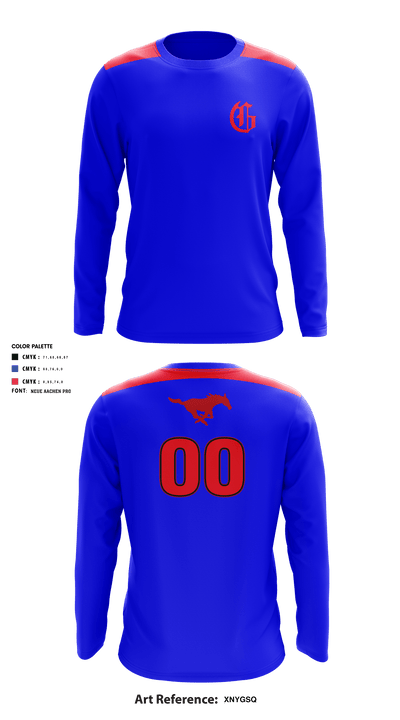 Grapevine Mustangs 91770240 Long Sleeve Performance Shirt - 2