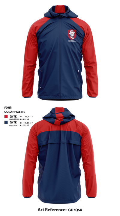 Coronado High School Softball 77038773 Windbreaker - 3