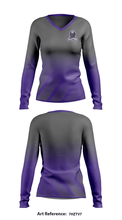 Mile High Elites FC 3524379 Women's Long Sleeve V-neck Shirt - 5