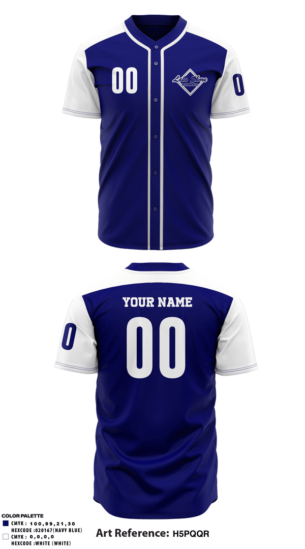 Two Button Baseball Jersey, Lakeshore Youth Baseball Association, Baseball, Teamtime, Team time, sublimation, custom sports apparel, team uniforms, spirit wear, spiritwear, sports uniforms, custom shirts, team store, custom team store, fundraiser sports, apparel fundraiser