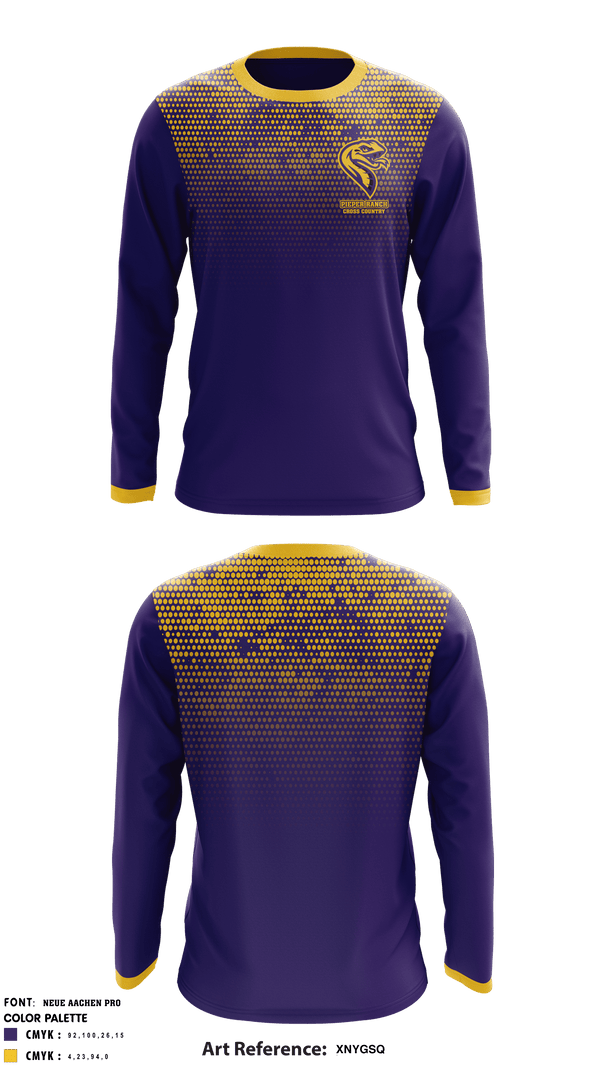 Long Sleeve Performance Shirt, Pieper Ranch Middle School Cross Country, Cross Country, Teamtime, Team time, sublimation, custom sports apparel, team uniforms, spirit wear, spiritwear, sports uniforms, custom shirts, team store, custom team store, fundraiser sports, apparel fundraiser
