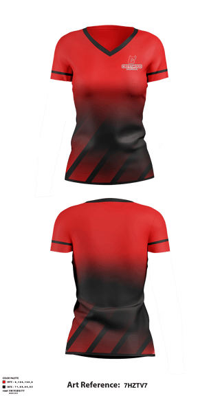 Women's Short Sleeve Vneck Shirt, Crestwood High School Soccer, Men's Soccer, Teamtime, Team time, sublimation, custom sports apparel, team uniforms, spirit wear, spiritwear, sports uniforms, custom shirts, team store, custom team store, fundraiser sports, apparel fundraiser