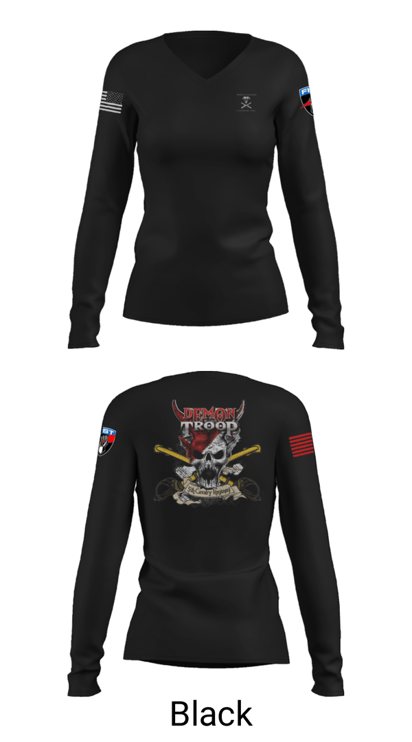 Women's Long Sleeve Vneck Shirt, , Army, Teamtime, Team time, sublimation, custom sports apparel, team uniforms, spirit wear, spiritwear, sports uniforms, custom shirts, team store, custom team store, fundraiser sports, apparel fundraiser