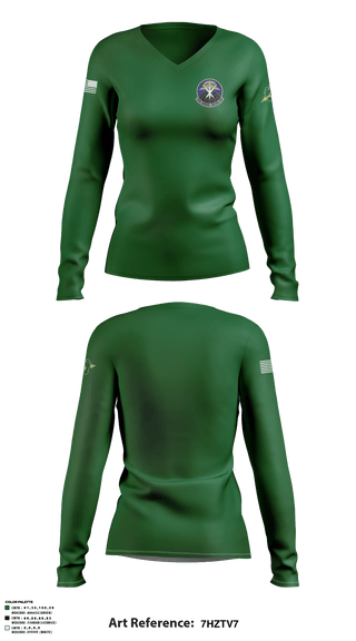 Women's Long Sleeve Vneck Shirt, , Air Force, Teamtime, Team time, sublimation, custom sports apparel, team uniforms, spirit wear, spiritwear, sports uniforms, custom shirts, team store, custom team store, fundraiser sports, apparel fundraiser