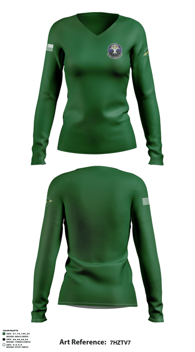 21 STS 57498958 Women's Long Sleeve V-neck Shirt - 1