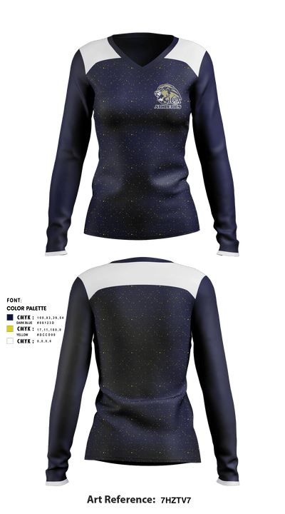 Loganville Christian Academy Softball 78718810 Women's Long Sleeve V-neck Shirt - 1