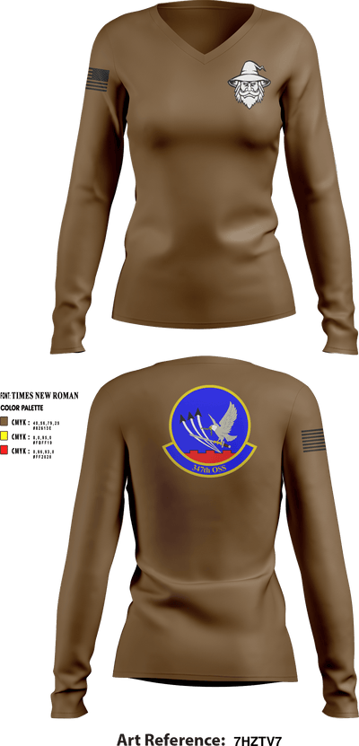 Rescue AFE 23786541 Women's Long Sleeve V-neck Shirt - 4