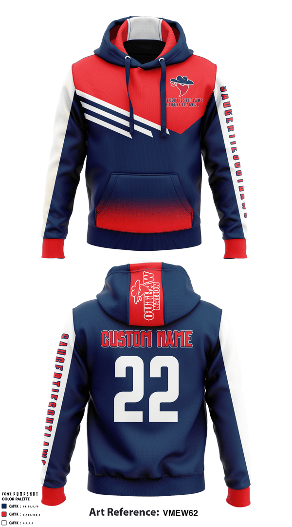 Hoodie, Saugerties Outlaws Youth Football, Football, Teamtime, Team time, sublimation, custom sports apparel, team uniforms, spirit wear, spiritwear, sports uniforms, custom shirts, team store, custom team store, fundraiser sports, apparel fundraiser