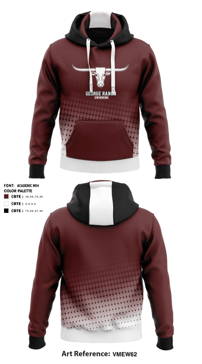 George Ranch High School Swimming 18694382 Hoodie - 1