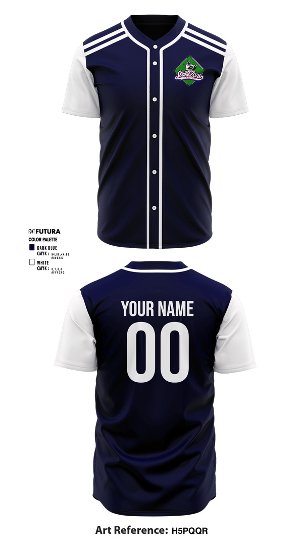 Full Button Baseball Jersey, The Strike Zone Omaha, Baseball, Teamtime, Team time, sublimation, custom sports apparel, team uniforms, spirit wear, spiritwear, sports uniforms, custom shirts, team store, custom team store, fundraiser sports, apparel fundraiser