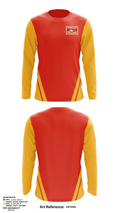 Goochland High School Lacrosse 8867071 Long Sleeve Performance Shirt - 1