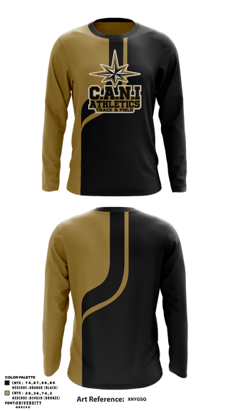 Long Sleeve Performance Shirt, C.A.N.I Athletics Track & Field, Track & Field, Teamtime, Team time, sublimation, custom sports apparel, team uniforms, spirit wear, spiritwear, sports uniforms, custom shirts, team store, custom team store, fundraiser sports, apparel fundraiser