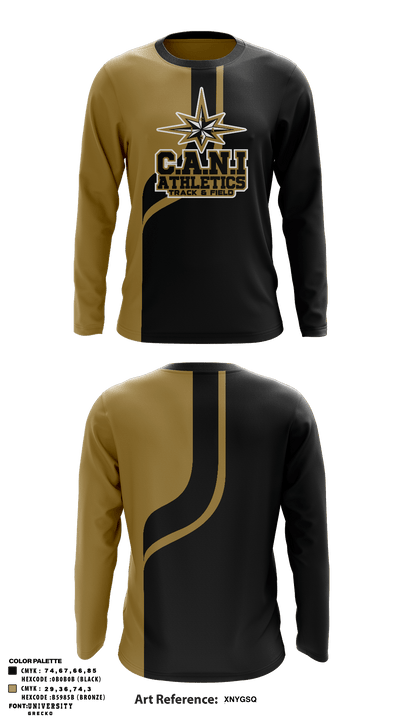 C.A.N.I Athletics Track & Field 1569769 Long Sleeve Performance Shirt - 1
