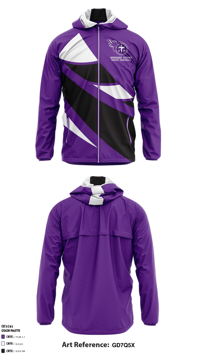 Burbank Titans Youth Football 7935190 Windbreaker - 2