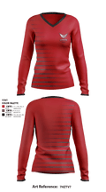Cedar Valley High School 89885314 Women's Long Sleeve V-neck Shirt - 1