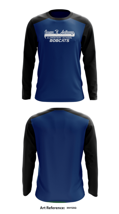 Susan B. Anthony Elementary 24995928 Long Sleeve Performance Shirt - 1