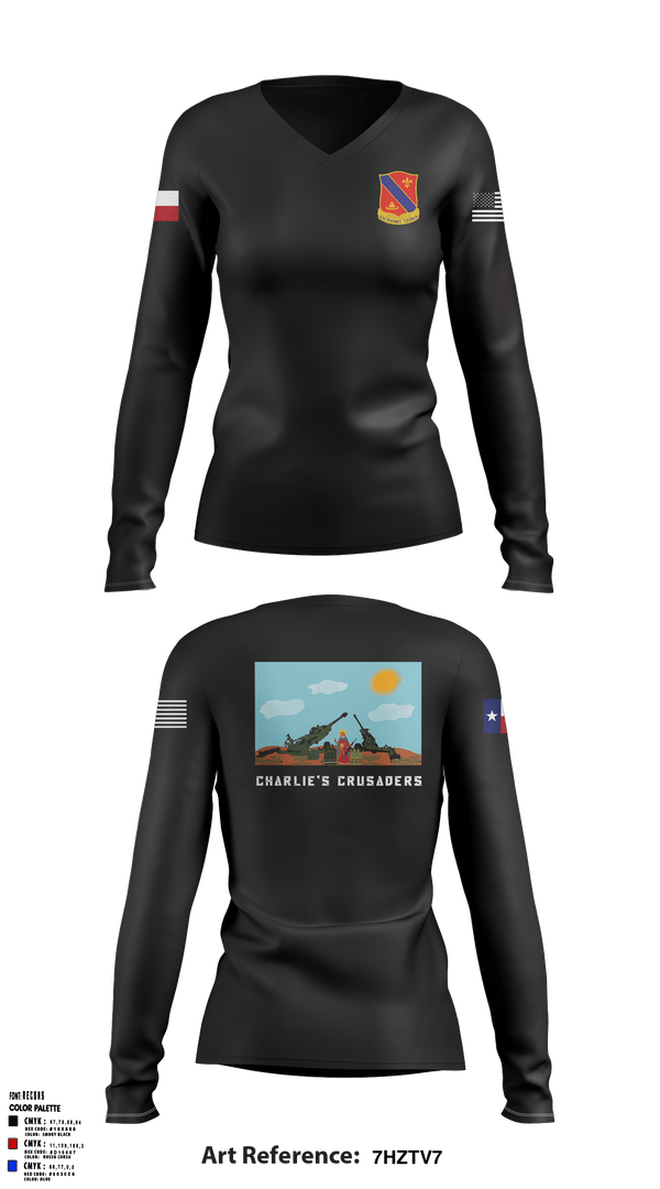 Women's Long Sleeve Vneck Shirt, , National Guard, Teamtime, Team time, sublimation, custom sports apparel, team uniforms, spirit wear, spiritwear, sports uniforms, custom shirts, team store, custom team store, fundraiser sports, apparel fundraiser
