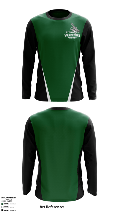 Waterbury Knights Football & Cheer 25806965 Long Sleeve Performance Shirt - 1