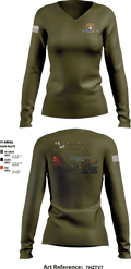 C Co, 2-70th AR, 2 ABCT, 1 ID 35817119 Women's Long Sleeve V-neck Shirt - 1