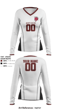 Antioch Middle School Volleyball 9817929 Women's Long Sleeve V-neck Shirt - 3