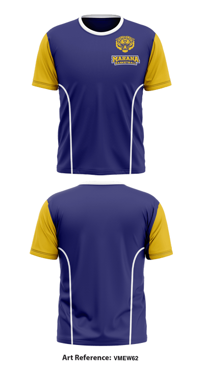 Marana High School Basketball 85625635 Short Sleeve Performance Shirt - 1
