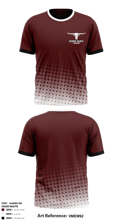 George Ranch High School Swimming 18694382 Short Sleeve Performance Shirt - 1