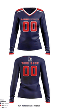 A Plus Academy Women's Volleyball 76998326 Women's Long Sleeve V-neck Shirt - 1