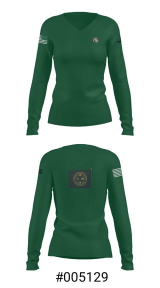 Women's Long Sleeve Vneck Shirt, , Army, Teamtime, Team time, sublimation, custom sports apparel, team uniforms, spirit wear, spiritwear, sports uniforms, custom shirts, team store, custom team store, fundraiser sports, apparel fundraiser