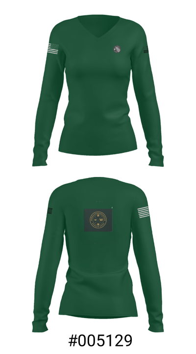 Wulfenkrieger 67748989 Women's Long Sleeve V-neck Shirt - 44