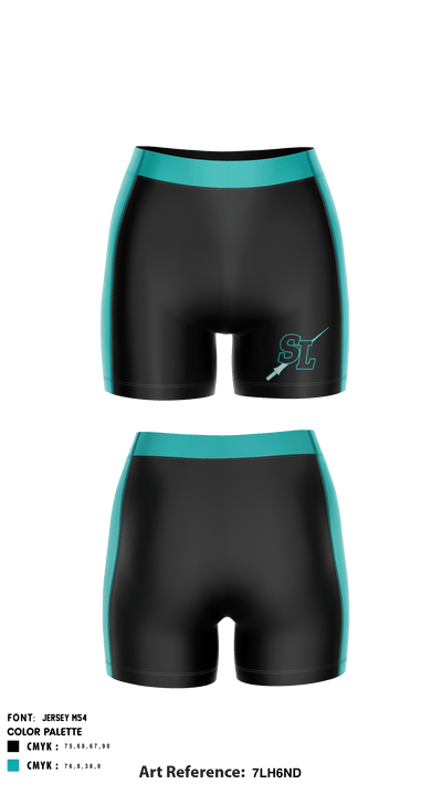 Spanaway Lake High School Volleyball 80362317 Women's Compression Shorts - 1
