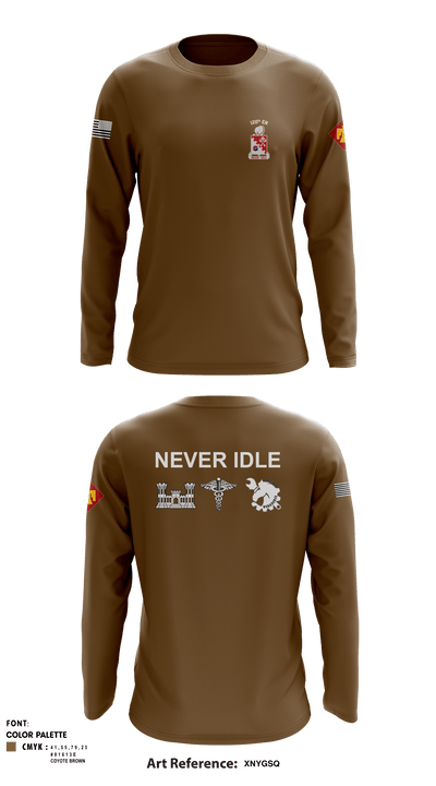 120th Engineers 83495982 Long Sleeve Performance Shirt - 7