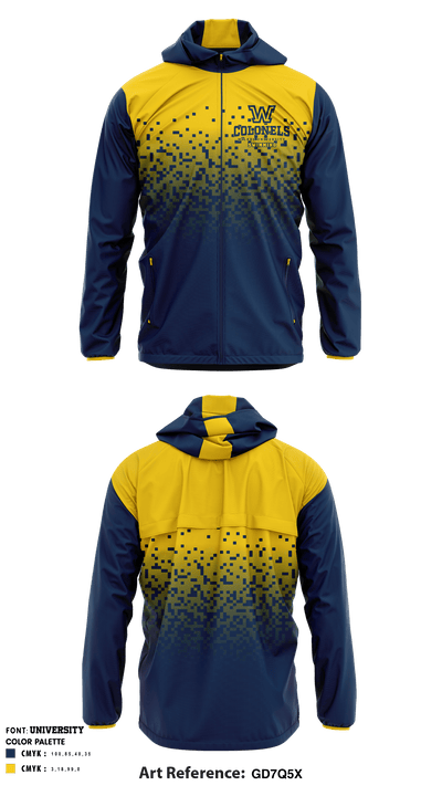 Wilkes University Swimming 33902345 Windbreaker - 1