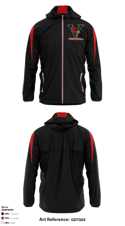 Verdigris Youth Football and Cheer 25693594 Windbreaker - 1