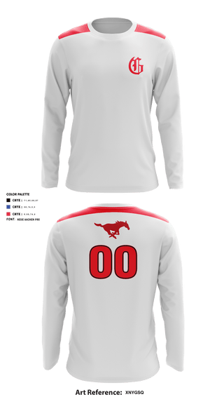Long Sleeve Performance Shirt, Grapevine Mustangs, Baseball, Teamtime, Team time, sublimation, custom sports apparel, team uniforms, spirit wear, spiritwear, sports uniforms, custom shirts, team store, custom team store, fundraiser sports, apparel fundraiser