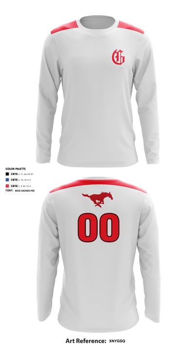 Grapevine Mustangs 91770240 Long Sleeve Performance Shirt - 6