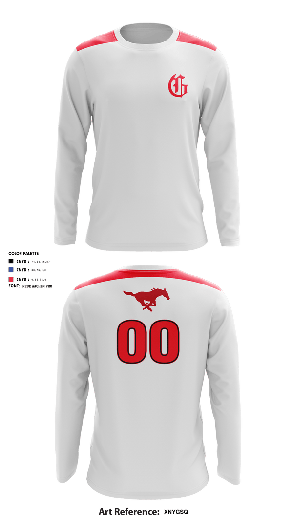 Long Sleeve Performance Shirt, Grapevine Mustangs, Baseball, Teamtime, Team time, sublimation, custom sports apparel, team uniforms, spirit wear, spiritwear, sports uniforms, custom shirts, team store, custom team store, fundraiser sports, apparel fundraiser