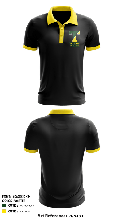 Taconic High School Volleyball 26091009 Short Sleeve Performance Polo - 2