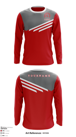 Long Sleeve Shooting Shirt, Canandaigua Academy Basketball, Men's Basketball, Teamtime, Team time, sublimation, custom sports apparel, team uniforms, spirit wear, spiritwear, sports uniforms, custom shirts, team store, custom team store, fundraiser sports, apparel fundraiser